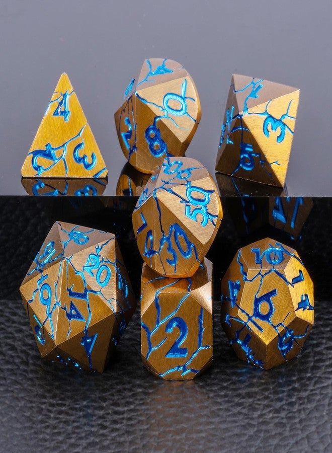 weyano Metal Dice Set for DND, RPG, D&D, Dungeons and Dragons with Cracks and Sharp Edges for Ages 15 and Up - Image 5